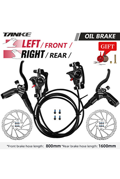 Choice 160MM-BLACK-LF-RR TANKE MTB Bike Hydraulic Disc Brake Oil Pressure Cal...