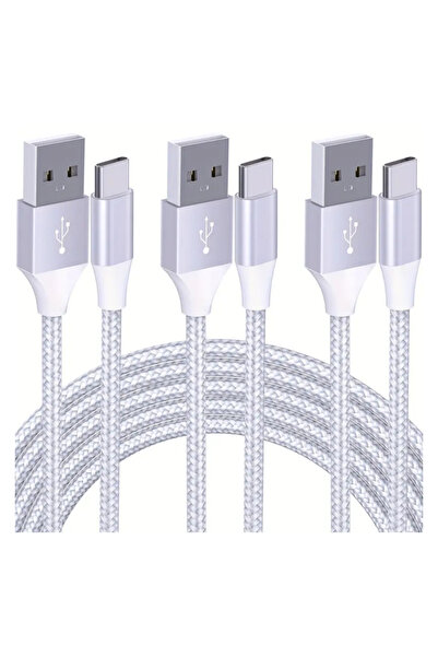 Choice 2m 3PCS Wite 3Pcs 1 2 3 Meter USB A to Type C Charger Cable Fast Charg...
