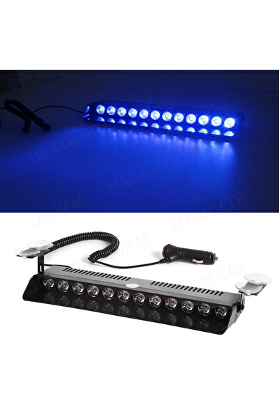 Choice1 Blue 12 LED Car Strobe Light Flash Warning Signal Beacon Police Firem...