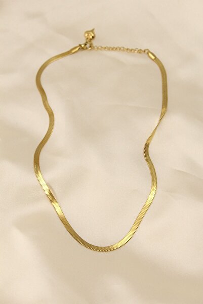 Inure Jewelry قلادة نسائية موديل 316L من الفولاذ باللون الذهبي مقاس 45 سم على...