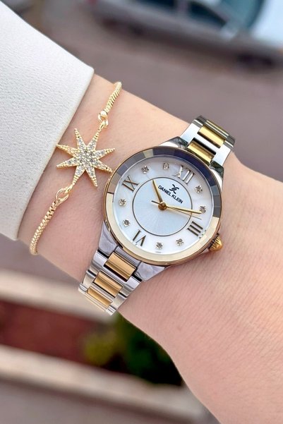 Daniel Klein Gold Metallic Color 2 Year Warranty 30 mm Women's Wristwatch