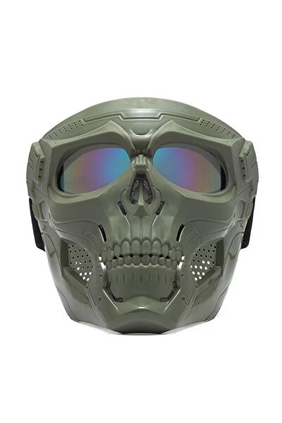 Choice4 Green color lenses New Skull Mask Motorcycle Mask Bicycle Riding Wind...