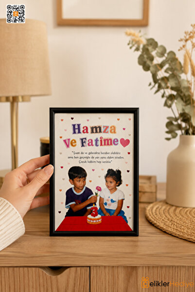 ÇELİKLER HEDİYE Kişiye Özel Doğum Günü Anı Çerçevesi Fotoğraflı Hediye Sevgil...