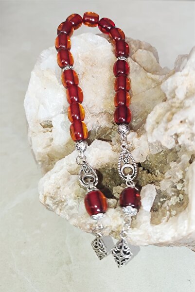 ŞAHBEY TESBİH Havşalı Delim High-End Fire Amber Zaza Prayer Beads