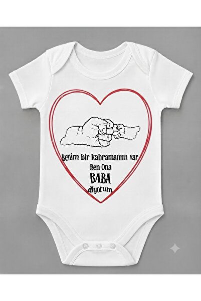 EYDUBABY I Have a Hero, I Call Him Dad Baby Bodysuit