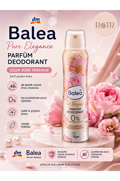 BALEA DEORDOANT Pure Elegance Alüminyum tuzları (ACH) ve mikroplastikler içermez