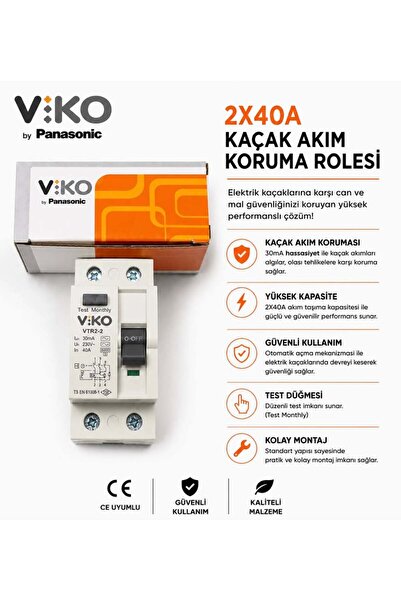 VİKO 2X40 KAÇAK AKIM KORUMA ROLESİ