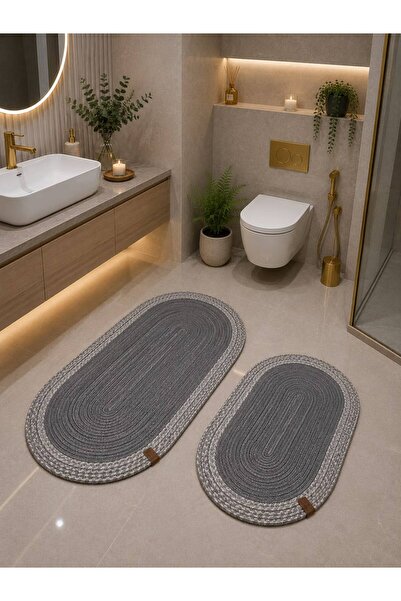 Öz-Tex Home Set de baie din răchită de iută, dimensiune mare, 2 piese, 40x60-...