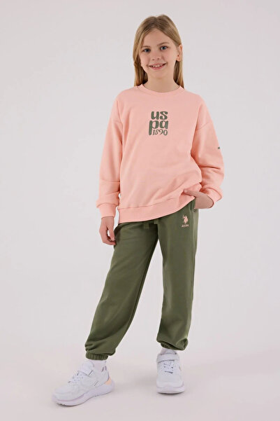 U.S. Polo Assn. U.S. Polo Assn Girls' Long Sleeve Sweatshirt Tracksuit Set 9-...