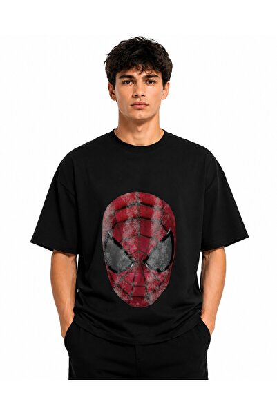 Inscriptie Tricou Unisex Bumbac Premium Casual " SpiderMan face "
