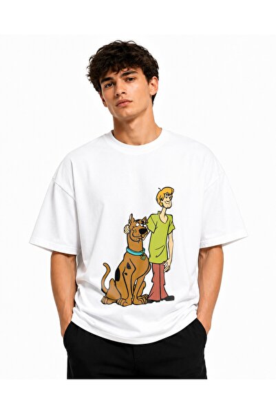Inscriptie Tricou Unisex Bumbac Premium Casual " Scooby-Doo & Shaggy Rogers "
