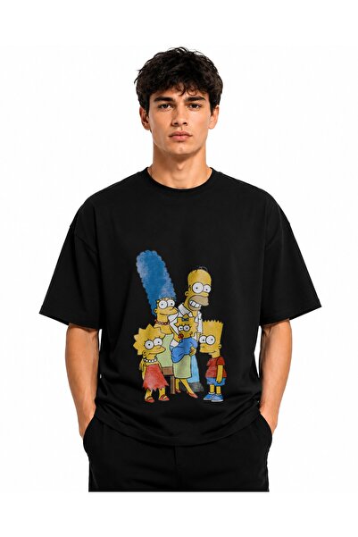 Inscriptie Tricou Unisex Bumbac Premium Casual " Draw the Simpsons family "