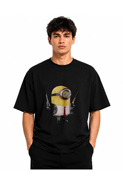 Inscriptie Tricou Unisex Bumbac Premium Casual " Minion agent secret "