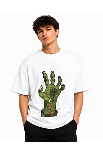 Inscriptie Tricou Unisex Bumbac Premium Casual " Zombie hands "
