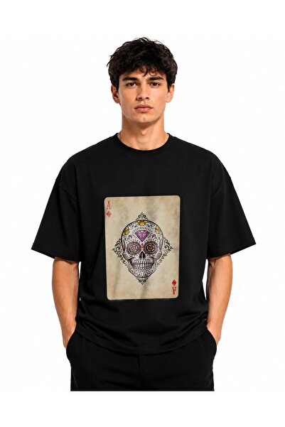 Inscriptie Tricou Unisex Bumbac Premium Casual " Dia de los muertos playing c...