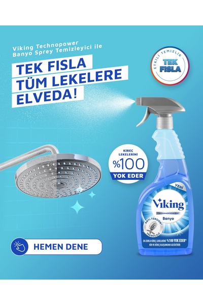 Viking TECHNOPOWER (Çok Amaçlı ,Mutfak,Banyo) Paket 750 ml X 3 Adet