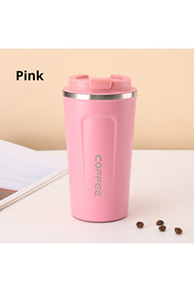Choice18 510ML Pink 380/510ML Stainless Steel Car Thermal Cup Coffee Cup for ...
