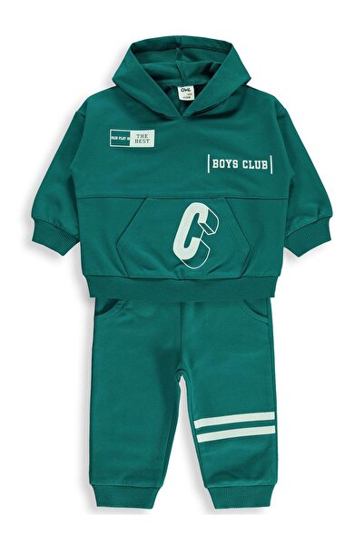 Civil Baby Yarım Fermuar 6-18 Ay Takım - Yeşil