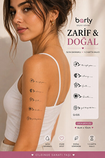 Barly Geçici Çiçek Figürlü Dövme Tatto