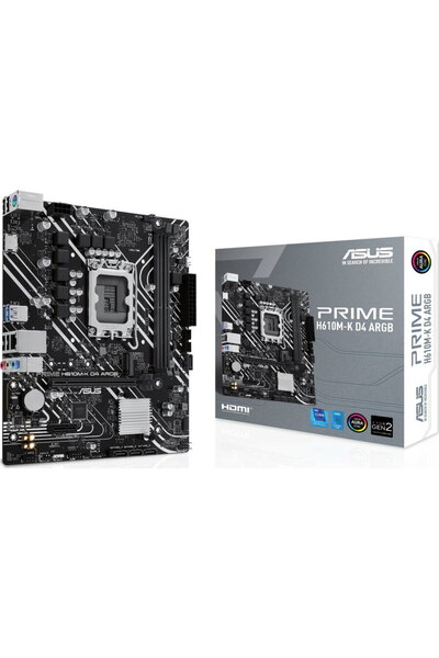 ASUS Placă de bază H610M-K D4 ARGB, Intel H610, Socket 1700, mATX