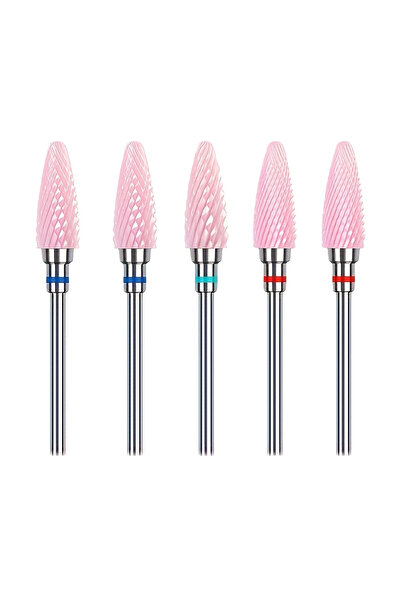 Choice8 5PCS 2PCS or 5PCS Nail Art Drill Bits, Durable Ceramic Grinding Heads...
