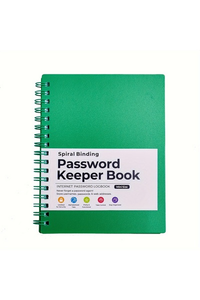 Choice Green-SPP-P 1 Password Storage Book, Letter Password Log and Organizer...