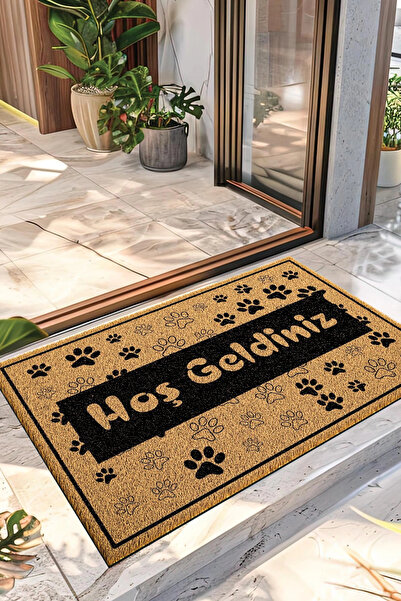 Decovetro Koko Doormat Welcome Paw Patterned Door Mat 40 X 60 cm