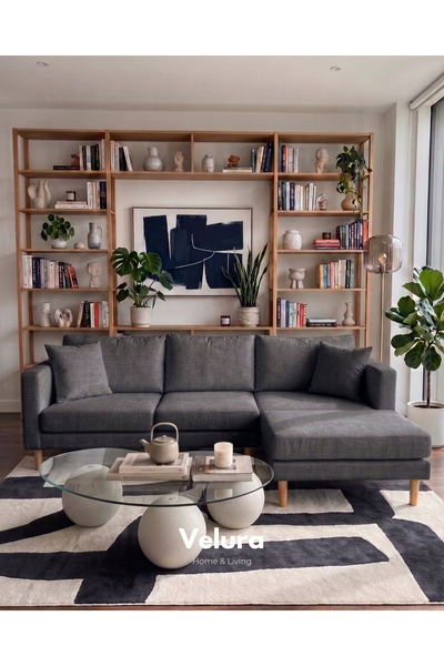 Velura Home & Living Armin Akıllı Köşe Koltuk Takımı & Modern Modüler Yataklı...