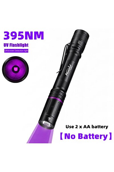 Choice6 مصباح يدوي صغير بالأشعة فوق البنفسجية أسود P68-395nm، 365nm/395nm LED...
