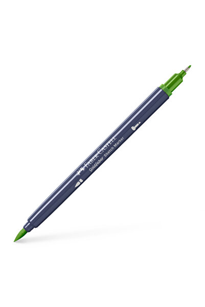 Faber Castell Marker pentru schițe cu 2 vârfuri, verde, galben pământiu, 168,...