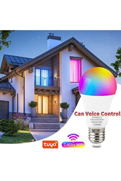 Choice 1 قطعة لمبة WiFi Tuya WiFi Bluetooth E27 لمبة ذكية RGBCW 100-240V 15W ...