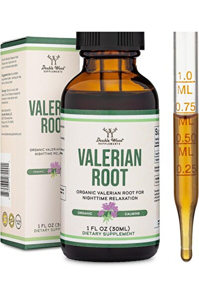 Double Wood Supplements Valerian Root Drops 1 fl oz 30mL