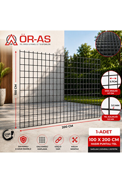 ÖR-AS TEL ÖRGÜ & PANEL ÇİT SİSTEMLERİ Hasır Tel-( 5.5 x 5.5 Göz Aralıklı - 3....