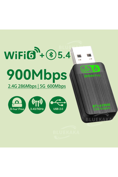 Choice New AX900 BT5.4 New AX900 USB WiFi6 Bluetooth5.4 2in1 Adapter Dual Ban...