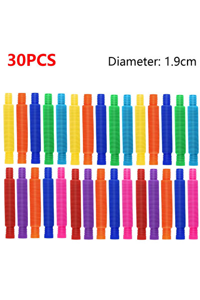 choice2 30PCS 1.9CM 10-30PCS Colorful Telescopic Tubes Fidget Toys Plastic Se...