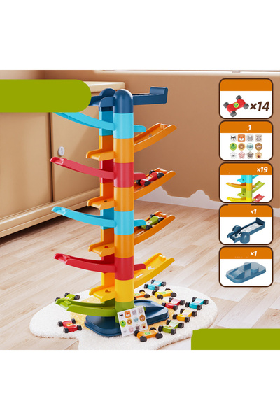 Choice1 Burgundy Children's Games Gliding Track Car 2 to 5 Years Inertia Toy ...