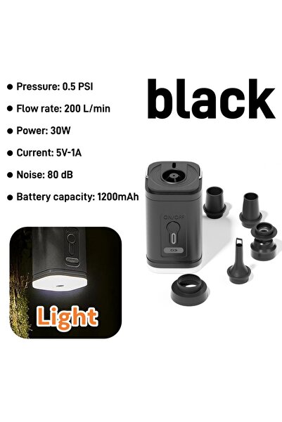 Choice3 Black Mattress Air Pump Air Compressor 2 in 1, Lightweight Inflating ...