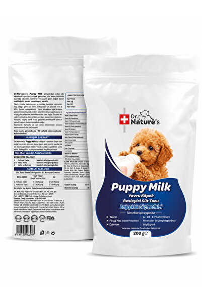 Dr. Nature's Puppy Milk Yavru Köpek ve Hamile Anne Köpek Besleyici Süt Tozu T...