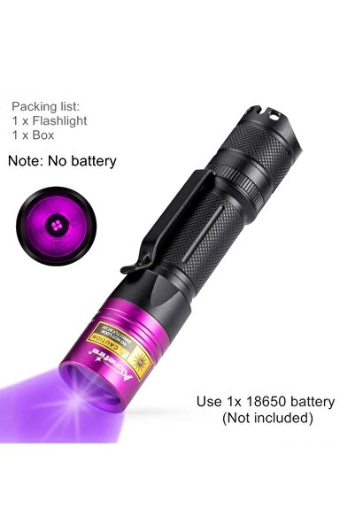 Choice1 black No battery 20W 365nm Blacklight UV Flashlight Curing Cat Tinea ...