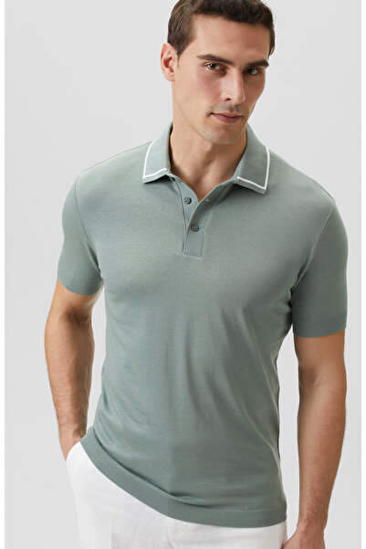 Network Mint Polo Yaka Düğmeli T-shirt