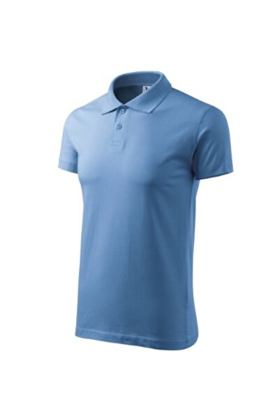 Malfini Tricou polo bărbătesc, Single J. 202, Albastru XL