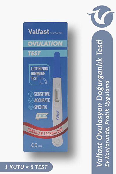 Valfast Ovulasyon Doğurganlık (Yumurtlama) Testi 1 Kutu 5 Adet