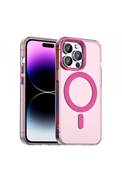 Apple Husa MagSafe pentru iPhone 14 Pro, Techsuit, CandyCase, Roz