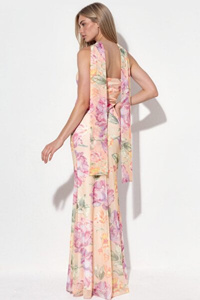 Hiccup Rochie maxi mulată, fără bretele, cu imprimeu floral