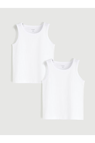 LC Waikiki Ozmarka New Season Crew Neck Boys' Cotton Piece Undershirt Set of 2