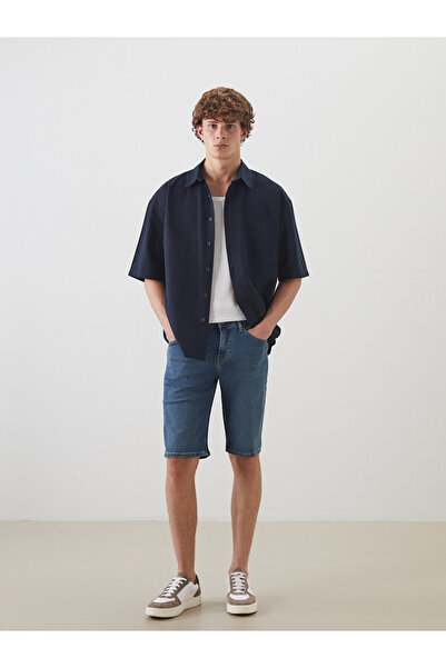 LC Waikiki Trendlucky Standard Fit Men's Jean Shorts with a Difference