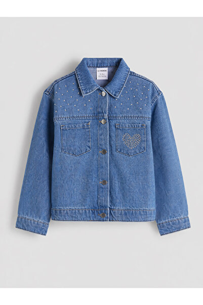 LC Waikiki Nevavm Stoned Girl's Jean Jacket with a Difference