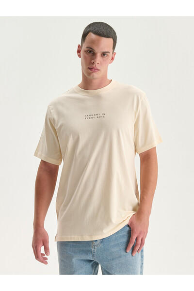 LC Waikiki Tricou pentru bărbați NEVAVM din bumbac pieptănat, cu guler oval ș...