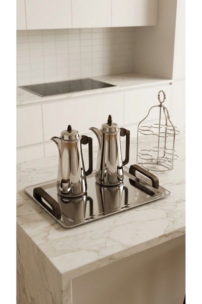 Generic Luxury 1+1L Plastic Tea and Coffee Set with Stainless Steel Serving T...