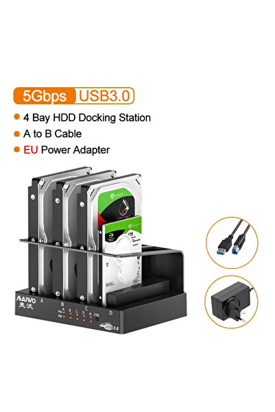 Choice EU Plug MAIWO 4 Bay Hard Drive Enclosure Sata to USB 3.0 External Mult...